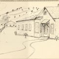 A sketch for Mr. Chick Tapp, featuring the scene of a mid-western orphanage