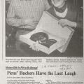 Newspaper clipping, Picus' Backers Have the Last Laugh, 1985.