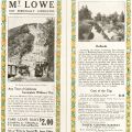 Advertisement for electric tram tours of Mt. Lowe
