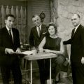 The set of Patio Politics on an ABC sound stage, 1966