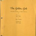 The Golden Girls script cover, September 14, 1988. Peggy Gilbert Collection 