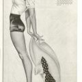 Classic 1940s drawn calendar girl by Peruvian artist Alberto Vargas, in The Pin-Up: A Modest History