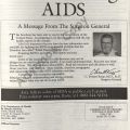 "Understanding AIDS” and message from the Surgeon General, May 10, 1988. Vern L. Bullough Papers