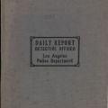 Cover of Detective Mortensen’s Daily Reports, 1929
