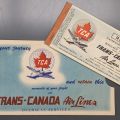 Trans-Canada AirLines Plane Ticket and Envelope, 1949