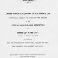 Opening Day Ceremonies invitation for United Airport, 1930