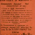 Flyer for a protest meeting, February 17, 1970. Campus Unrest Collection