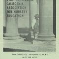 California Association for Nursery Education Conference Program, November 1962, California Association for the Education of Young Children Collection