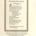 A Poem of Thanksgiving