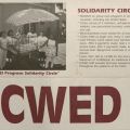 Promotional brochure featuring CWED's solidarity lending services