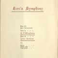 Cover of “Love’s Symphony,” 1908, Library of the Institute for the Study of Women in Music Collection