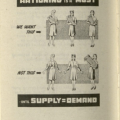 Supply=Demand Illustration from The Story of War Time Rationing, Los Angeles County Federation of Labor Collection