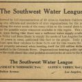 Southwest Water League advertisement, The Gridiron, volume 7, number 1, page 8, December 16, 1932
