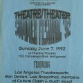 Theatre/Theater Summer Festival 92 flyer, June 1992