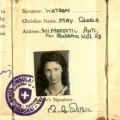 Gloria May Watson Kliene’s Identification Card administered by the Swiss Consulate General, Shanghai, July 9, 1942