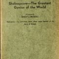 Cover of Shakespeare---The Greatest Genius of the World by Robert G. Ingersoll, N.D., Emanuel Haldeman-Julius Big Blue Books and Larger Books Collection, Box 4, Item 10