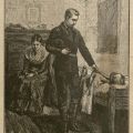 A Union soldier standing at the bedside of a sick man. Image pasted inside front cover of Dargan's journal