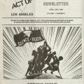 Cover of ActUp newsletter, spring 1988