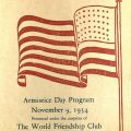 Armistice Day program honoring veterans who died in previous wars, November 9, 1934.