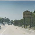 Highway sign along northbound highway 101 before the Lankershim off ramp, May 12, 1999.
