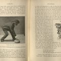 Illustration, a curler preparing to deliver a stone from The Badminton Library of Sports and Pastimes: Skating