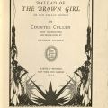 Title page, Ballad of the Brown Girl by Countee Cullen, first edition, 1927