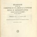 Transcriptions of hearings on communist activities among youth groups by HUAC, February 4 and 5 and March 2, 1960