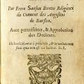 Title page from "Refutation de l'Erreur du Vulgaire, Touchant les Responses des Diables Exorcizez (Refutation of the Error of the Vulgar, Regarding the Responses of Exorcised Devils)." BF 1559 B47 1618