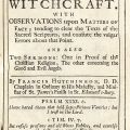Title page of "An Historical Essay Concerning Witchcraft." BF 1565 H85