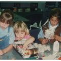 From about 1995, Megan, Abby, and Charlotte are busy making recycled art.