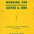 Conference program, Working for Environmental and Economic Justice Jobs, May 1976
