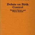 Debate on Birth Control, 1920. 