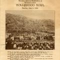 Program for Biennial General Federation of Women's Club Memorial Service, Hollywood Bowl, June 8, 1924