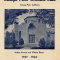 Booklet showing the new Canoga Park Women's Club clubhouse located on the corner of Jordan Avenue and Valerio Street in Canoga Park, California, 1941-1942