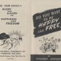 Booklet, Do You Want to be Happy and Free? by Willard Johnson,ca. 1942
