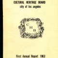 Cultural Heritage Board, City of Los Angeles First Annual Report