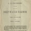 Report of the Board of U.S. Engineers of 1892 Locating the Deep- Water Harbor for Los Angeles at San Pedro, Cover