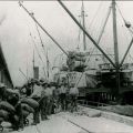 Copy of dockworkers at the Los Angeles Harbor. International Longshore and Warehouse Union, Local 13 Collection.