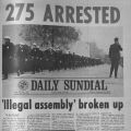 Daily Sundial coverage of January 8 arrests on campus, January 10, 1969