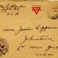 Envelope for Flanders' letter to Mrs. Jason Coppernoll, February 26, 1919