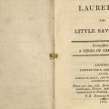 Title page, "Lauretta, the Little Savoyard," 1813