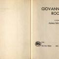 Title page, Giovanni's Room: A Novel, 1956