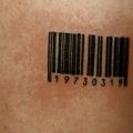 Bar code tattoo, in 1000 Tattoos