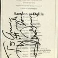 Metropolitan Opera 1998 program for Samson and Dalila autographed by Plácido Domingo