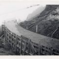 Construction of a section of the Los Angeles River cement channel, ca. September 1952. Homer A. Halverson Collection