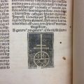 Sermones de t[em]p[or]e et de sanctis. An example of blackletter, or Gothic, script and Johann Emerich of Speier’s printer’s device. Johann Emerich printed work for Lucantonio Giunta. BV 4254.3.B47 1495