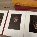 Series of monster face wood engraving prints, PR5397 .F7 1984c