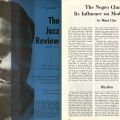 Cover and first page of The Jazz Review, featuring Mimi Clar's article, "The Negro Church: Its Influence on Modern Jazz," November 1958