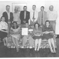 Group portrait of the Purchasing Department at the Veterans' Administration Hospital in Sylmar, 1956