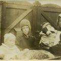 Johan Waldemar Haug Jensen, Manley Charles Jensen, Junior, and an unidentifed woman and baby